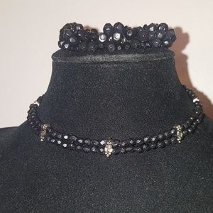Womens Chocker Necklace and matching Bracelet